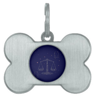 stars libra pet name tag