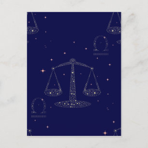 stars libra postcard