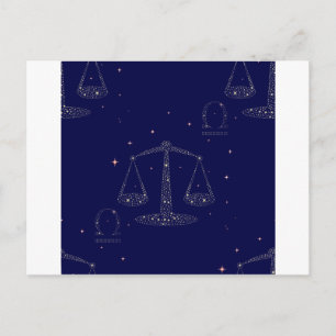 stars libra postcard