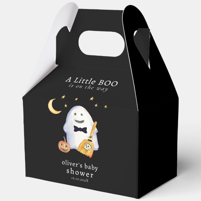  Stars Little Boo Ghost Hollaween Baby Shower  Favor Box (Front)