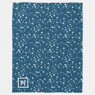 Stars monogram fleece blanket