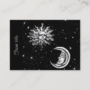 Stars, Moon and Sun in the Universe Business Card