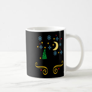 Stars Moon Snowflakes And Merry Christmas Kids  Coffee Mug