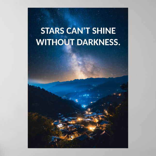 Stars Motivational Quote Poster (Front)