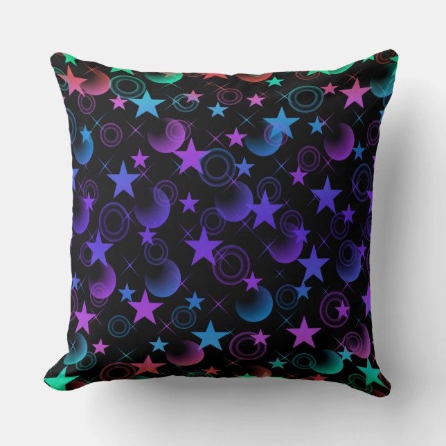 Stars 'n Stuff Pattern Throw Pillow (Front)