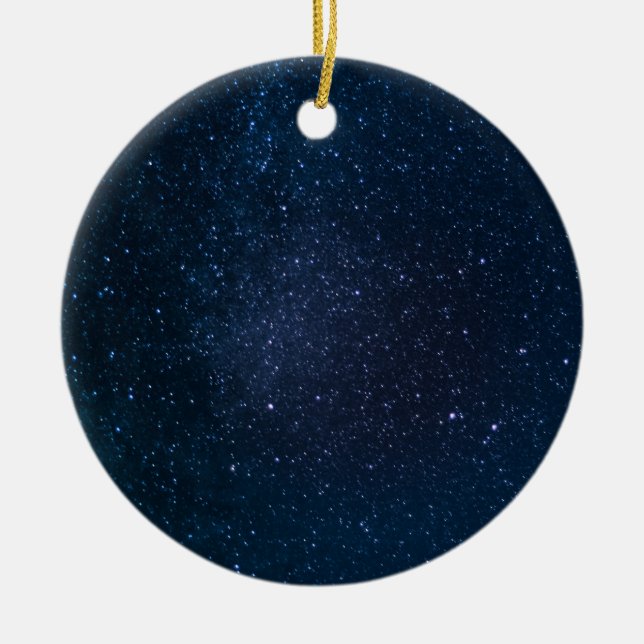 Stars night sky ceramic ornament (Front)