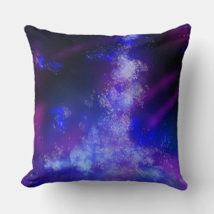 Stars Night Sky Midnight Blue Milky Way Throw Pillow