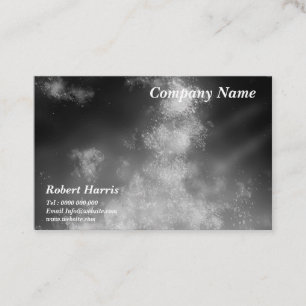 Stars Night Sky Midnight Gray Monochrome Business Card