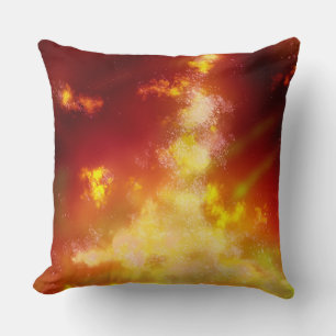 Stars Night Sky Midnight Yellow Milky Way Throw Pillow