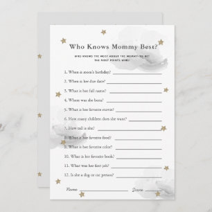 Stars & Nuages Qui Connaît Maman Douche Gray Carte