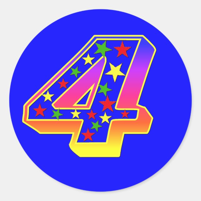 Stars Number 4 Stickers (Front)
