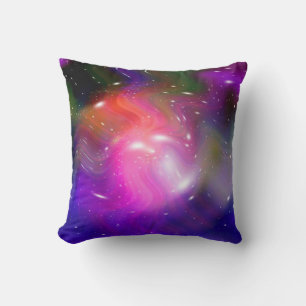 Stars of a planet and galaxy throw pillow
