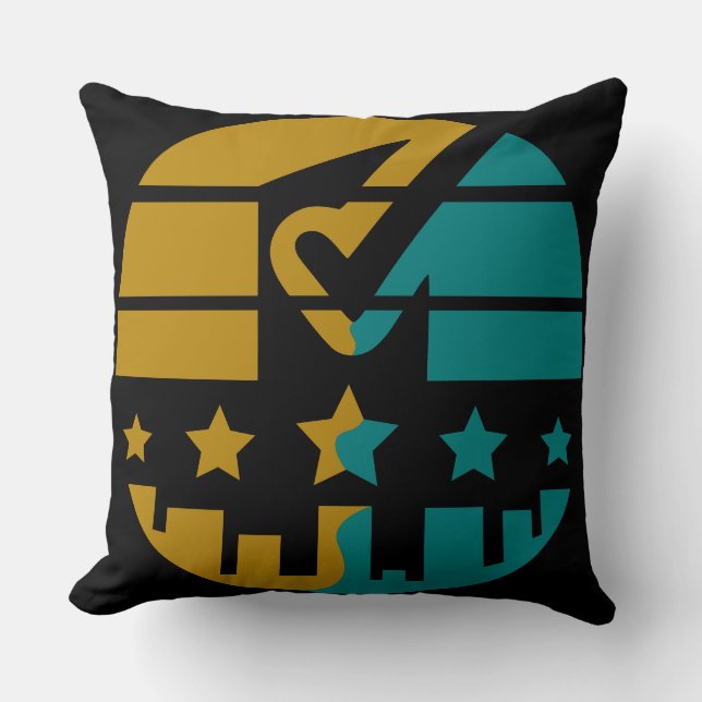 Stars of Approval - A Modern Perspective Throw Pillow (Front)