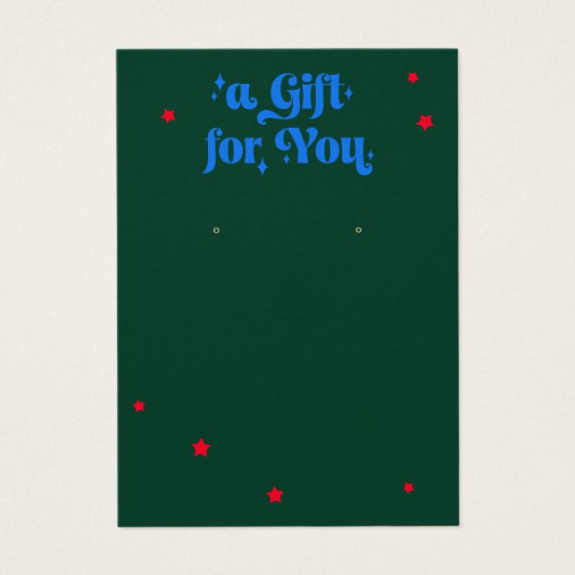 Stars Of  Christmas  Earring Display Card (Front)