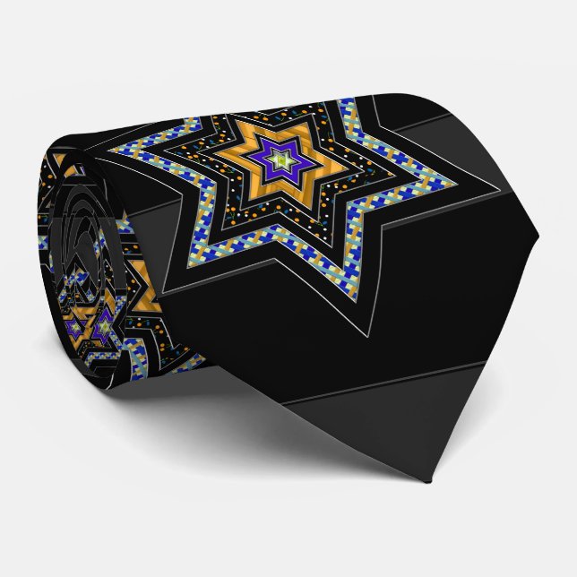 STARS of David and Stripes Tie (Rolled)