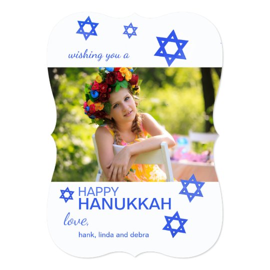 Stars of David Photo Holiday Card