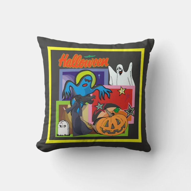 Stars of Halloween - Throw Pillow (Front)