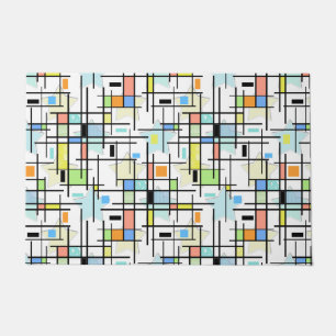 Stars on a chequered background. doormat