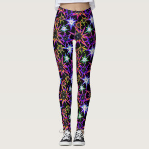 Stars on black . leggings