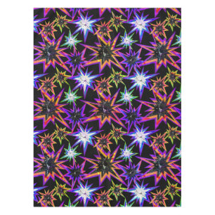 Stars on black . tablecloth