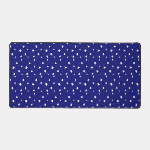 Stars on Blue Background Desk Mat