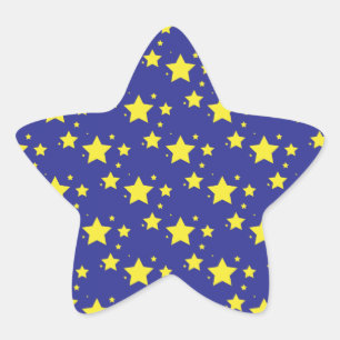 Stars on Blue Background Sticker