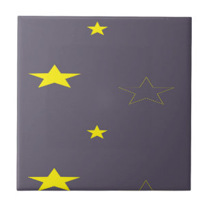 Stars on charcoal colour tile