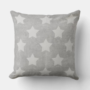 Stars on Concrete Throw Pillow