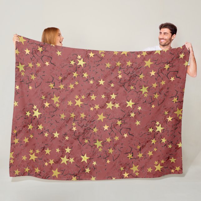 Stars on different colours Fleece blanket (In Situ)