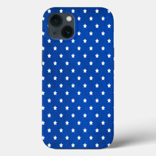 Stars on Digital Fabric Texture by Shirley Taylor iPhone 13 Case