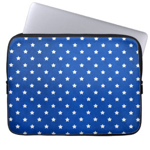 Stars on Digital Fabric Texture by Shirley Taylor Laptop Sleeve