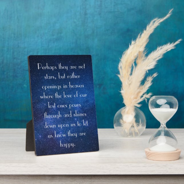 Stars, Openings for Lost Loved Ones Eskimo Proverb Plaque (Side)