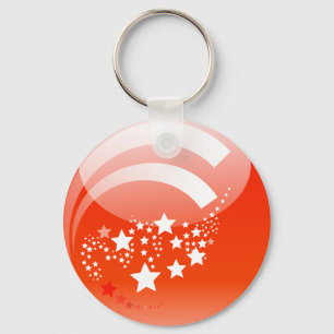 Stars Orange Key Chain
