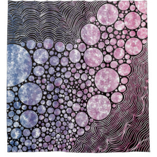 Stars orbs and circles abstract design canvas prin