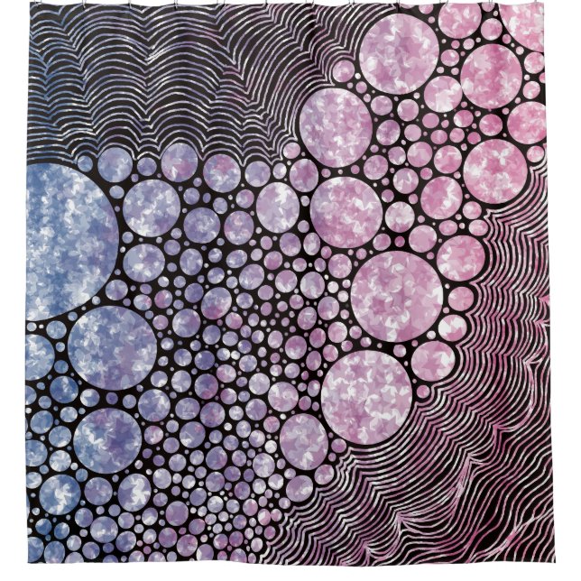 Stars orbs and circles abstract design canvas prin (Front)