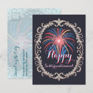 Stars Over the City • 1776–2026 Reception Invite Postcard