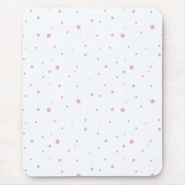Stars Pastel Colours Mouse Pad (Front)