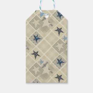 Stars , patchwork gift tags
