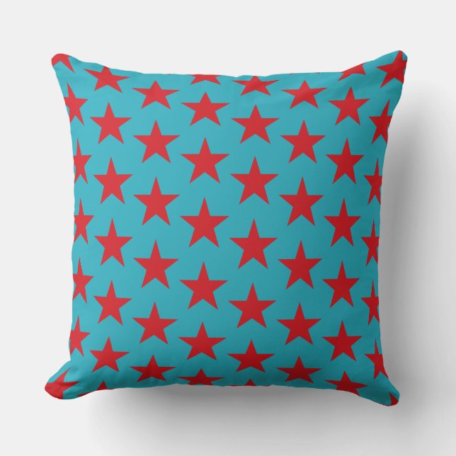 Stars Pattern 13 Throw Pillow (Front)