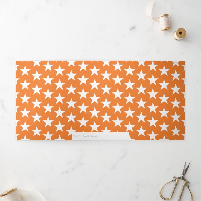 Stars Pattern 23 Tri-Fold Holiday Card (Outside)