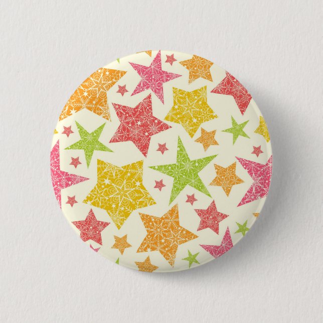 Stars pattern 2 inch round button (Front)