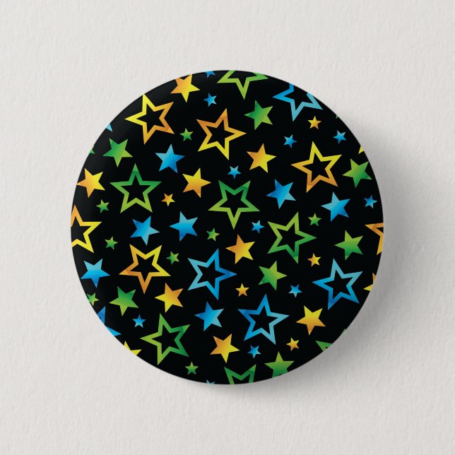 Stars pattern 2 inch round button (Front)