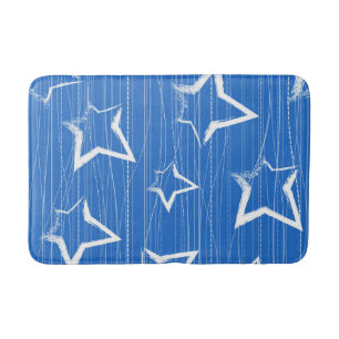 Stars pattern bath mat
