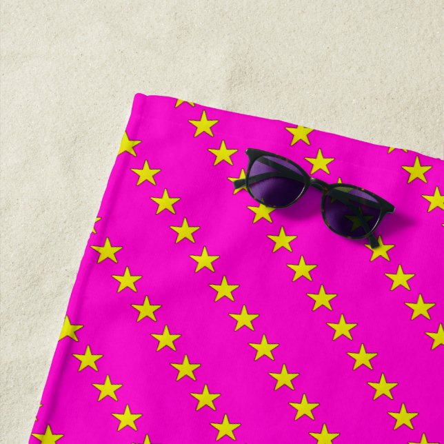 Stars Pattern Beach Towel (In Situ)