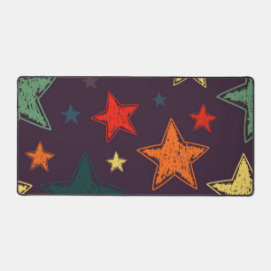 Stars pattern desk mat