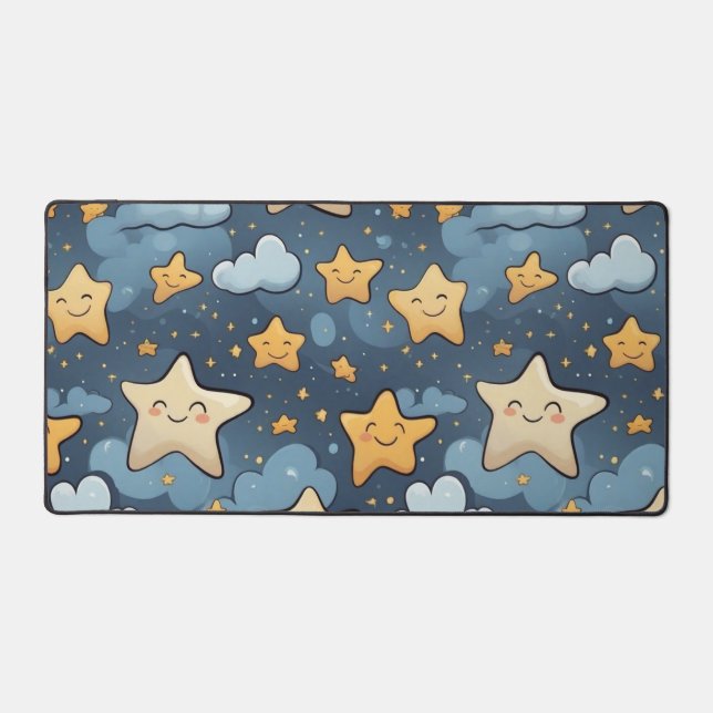 Stars pattern desk mat (Front)