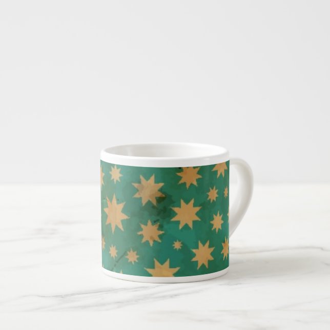 Stars pattern espresso cup (Front Right)