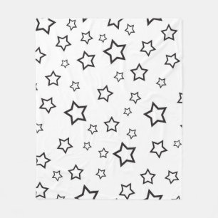 Stars pattern fleece blanket