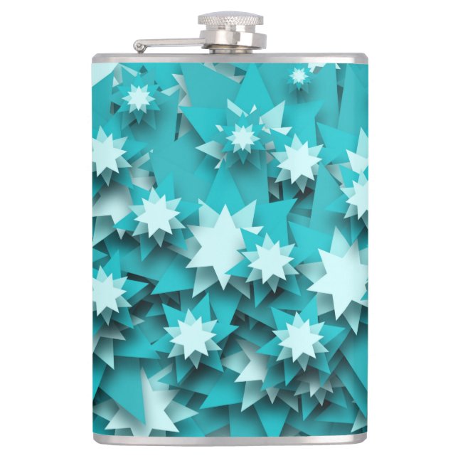 Stars Pattern Hip Flask (Front)