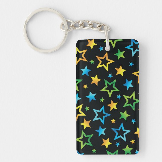 Stars pattern keychain (Front)